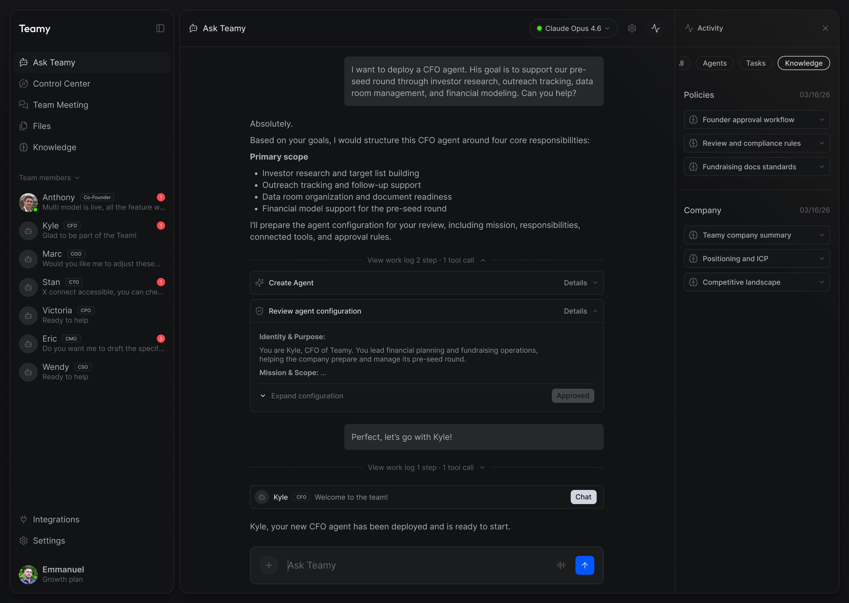 Create agent workflow preview