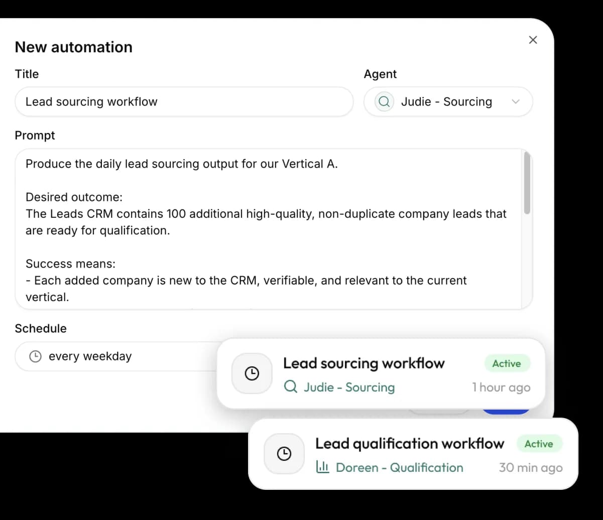 Configuration d'automatisation Teamy
